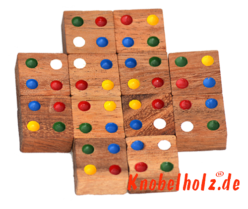 Solution for colour match box large in Samanea wood brain teaser colour puzzle