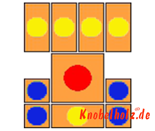 Khun Pan Sliding Game Start variant with 16 steps samena wooden puzzle