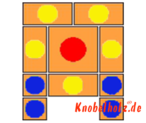 Khun Pan Sliding Game Start variant with 36 steps samena wooden puzzle