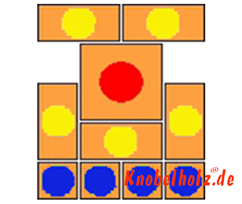 Khun Pan Sliding Game Uruchom wariant z 42 krokami samena drewniane puzzle