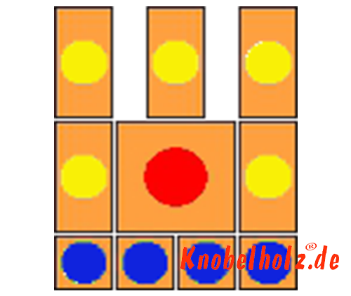 Khun Pan Sliding Game Uruchom wariant z 7 krokami samena drewniane puzzle
