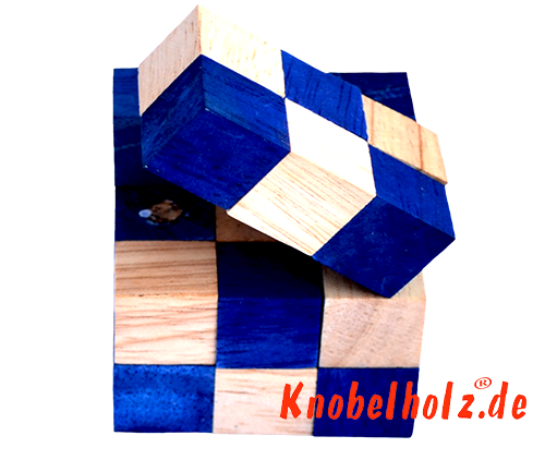Snake Cube Blau der 6 Level Box Schritt 8 der Puzzle Lösung