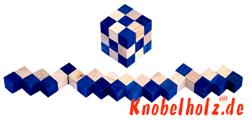 Bartl Cubo Serpente 3x3x3, Puzzle 3D In Legno, Gioco Di Logica Per Bambini