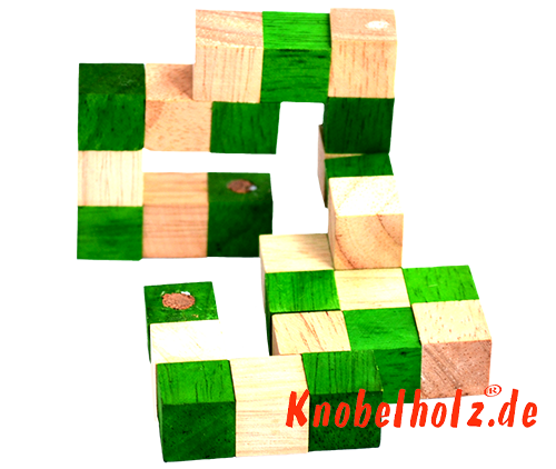 Lösung des Snake Cube Puzzle Grün der Level Box Schritt 2 der Anleitung