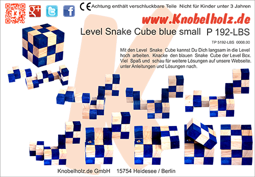 Cubo di serpente dalla scatola casella di livello blu