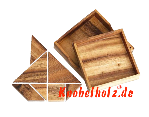 Tangram Puzzle Box mit 7 Holzteilen