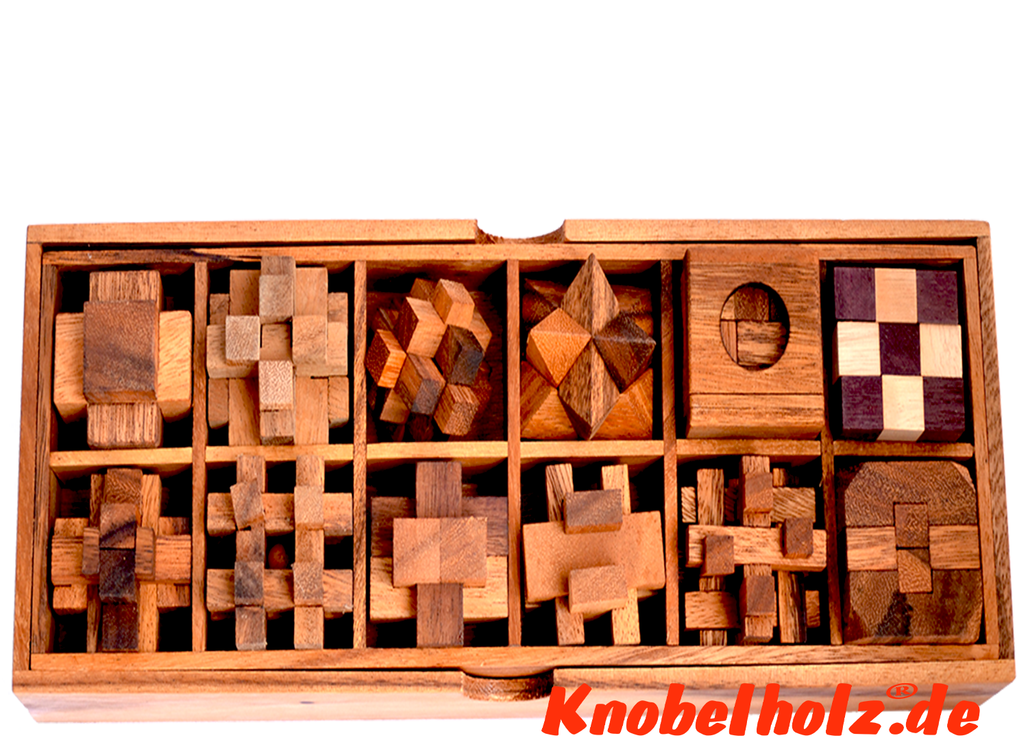 Ensemble cadeau cadeau en bois avec 12 puzzle