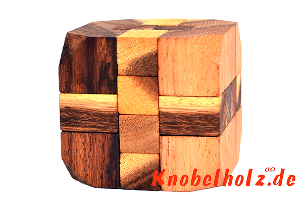 Diamond Cube extra large 3D Puzzle Holzteilen für eine Person in den Maßen 10,0 x 10,0 x 10,0 cm, samanea wooden puzzle brain teaser