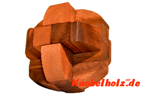Diamond Cube large Gara Interlock Holzpuzzle mit Teilen aus Holz, 3D Puzzle, Geduld Puzzle, Denkspiel in den Maßen 9,0 x 9,0 x 9,0 cm, samanea brain teaser puzzle