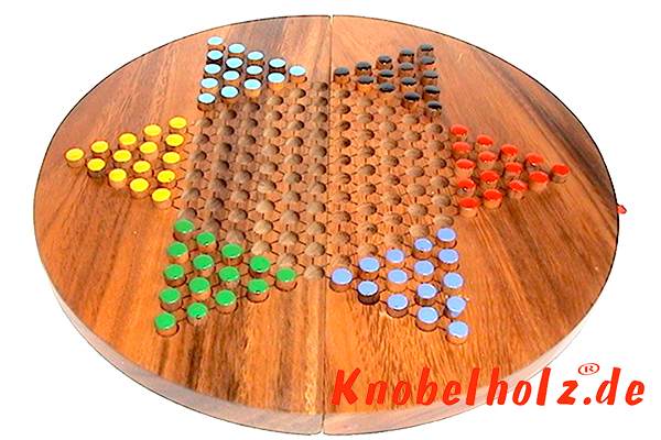 Sternhalma Turnier Halma 6 Spieler, chinese checker in der Samanea Holzbox Strategie Spiel für die Reise 