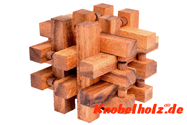 Lock Cube Puzzle 3D Holz Matrix, Knobelspiel ein Puzzle mit den Maßen 8,8 x 8,8 x 8,8 cm samanea wooden brain teaser
