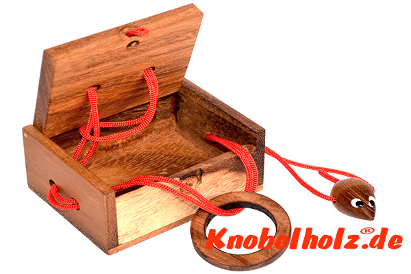 Mausefalle Ring Box Schnur Puzzle Mouse Save Geschenk Box Secret Box Puzzle mit den Maßen 14,2 x 10,4 x 4,3 cm samanea wooden brain teaser
