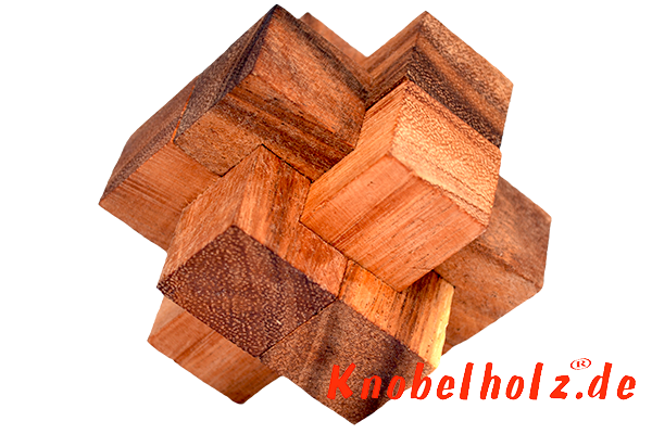 Teufelsknoten L, der Urknoten der Holz und Knobelspiele auch als Zimmermannsknoten bekannt ein interlock wooden puzzle