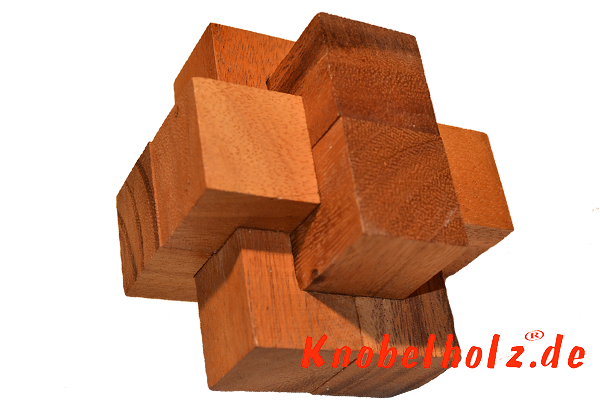 Teufelsknoten XL, der Urknoten der Holz und Knobelspiele auch als Zimmermannsknoten bekannt ein interlock wooden puzzle