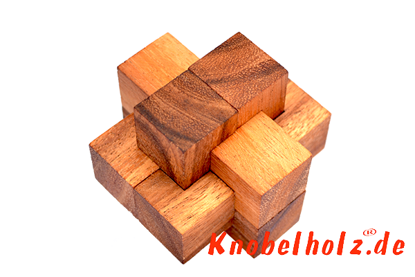 Teufelsknoten XS, der Urknoten der Holz und Knobelspiele auch als Zimmermannsknoten bekannt ein interlock wooden puzzle