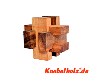 Anax Holzpuzzle mit 6 Teilen zum knobeln, Knobelspiel, knobelbox, logik puzzle,