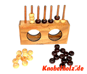Vier in einer Reihe Strategie Spiel Connect Four in Samanea Holzbox mit Kugeln mit den Maßen 16,0 x 10,0 x 6 cm , bingo box samanea wood