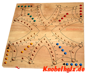 Tock Tock Game, Tac Tock ist ein Unterhaltungsspiel mit Karten in den Maßen 35,5 x 17,7 x 4,2 cm Dog game Tock Samanea wooden board