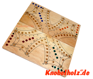 Tock Tock Game, Tac ist ein Unterhaltungsspiel mit Karten in den Maßen 35,5 x 17,7 x 4,2 cm Dog game Tock Samanea wooden board