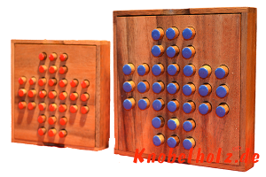 Solitaire large oder Steckhalama Box das beliebteste Strategie Spiel für 1 Spieler aus Holz in der samanea Holz Box