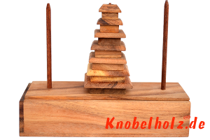 Chadi Turm von Hanoi mit 7 Platten Logikspiel in einer Holzbox Pagoda wooden puzzle