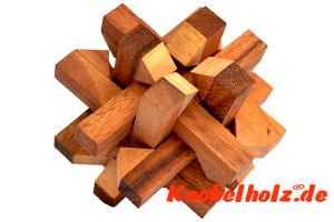 Sondor Cube Puzzle 3 D Interlock, Knobelspiel Puzzle aus Holz mit den Maßen 9,0 x 9,0 x 9,0 cm samanea wooden brain teaser