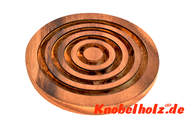 Kugel Labyrinth Marble Maze Holzspiel Knobelspiel aus Holz in den Maßen 14,8 x 14,8 x 2,2 cm samanea wooden brain teaser 