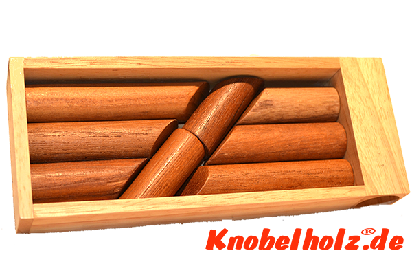 Zigarren Puzzle Box Knobelspiel in Holzbox mit den Maßen 19,0 x 7,0 x 3,0 cm samanea wooden brain teaser